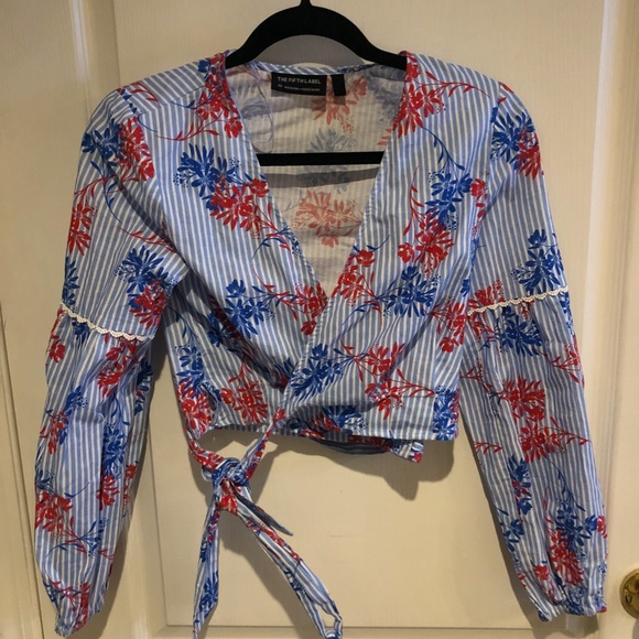 The Fifth Label Wondrous Stripe Wrap Top - Picture 2 of 2